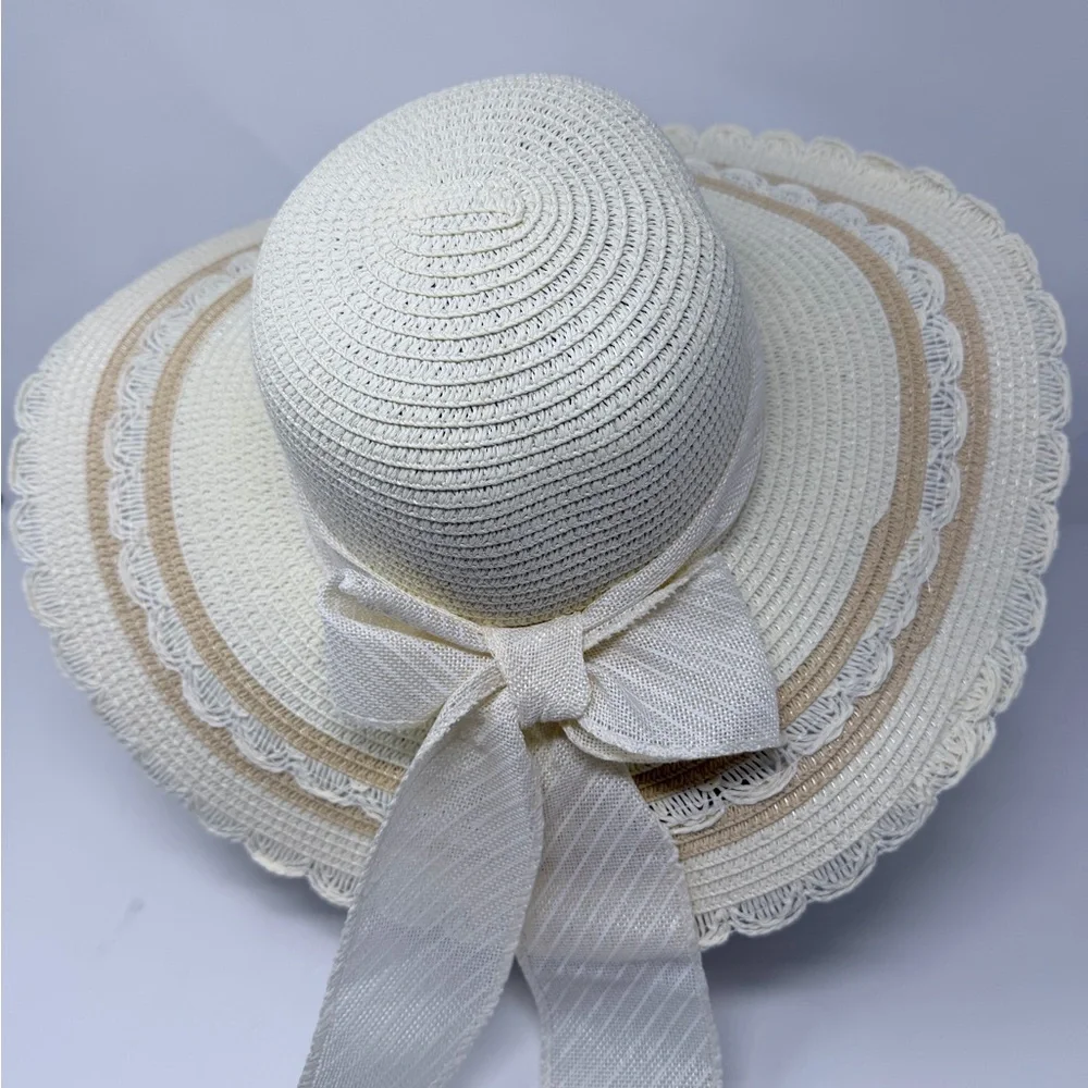 New Elegant White Sun Hat - Picture 4 of 8
